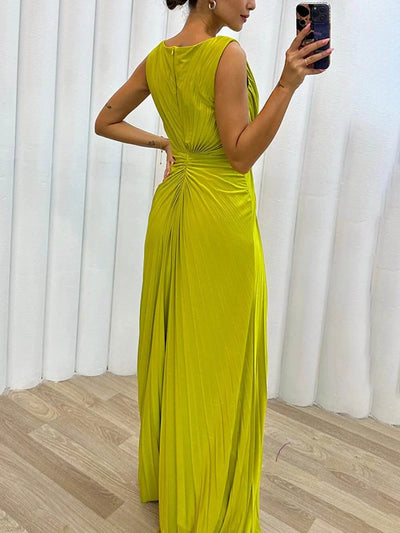 Isabella™ - Plissiertes Maxi-Abendkleid