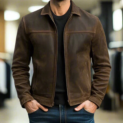 Mcmillan - Lederjacke Mit Reißverschluss