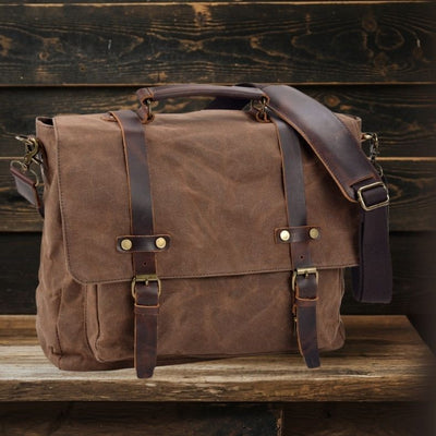 Messenger Bag aus Segeltuch und Leder | BRUGES