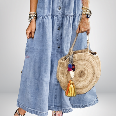 Florence – Weiches Kleid mit Knöpfen