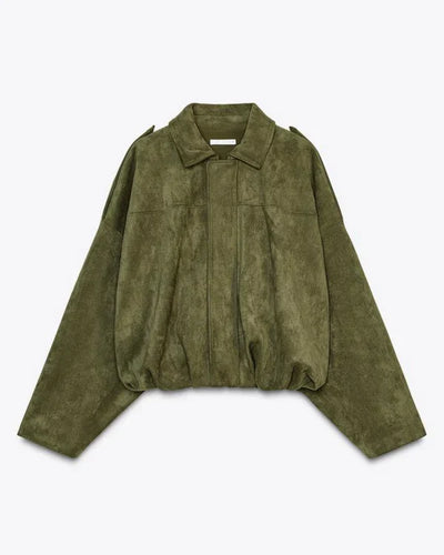 Luna™ – Faux Suede Bomber Jacket