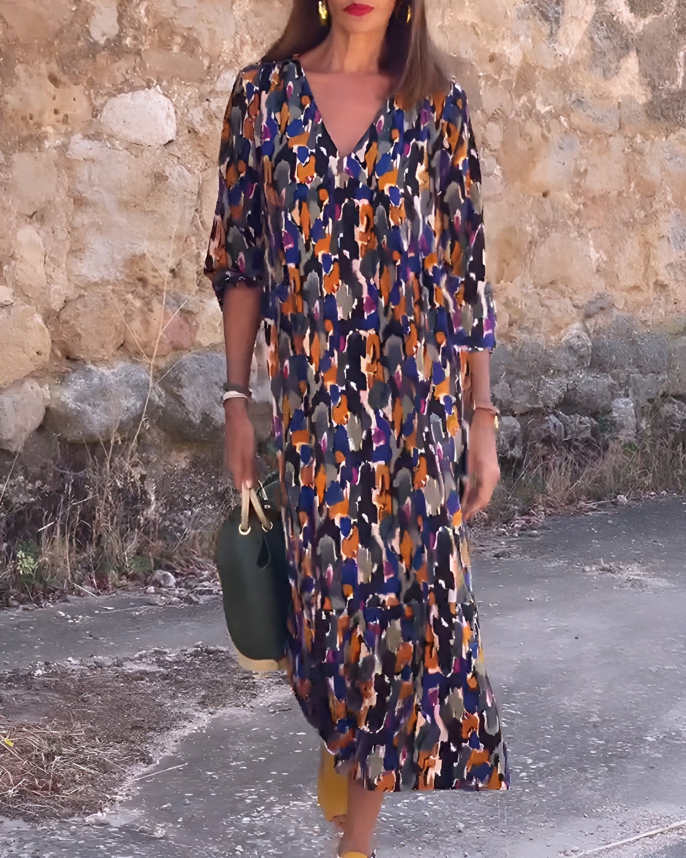 Nathalie | Midi-Kleid im Vintage-Stil mit moderner Eleganz