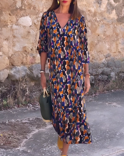 Nathalie | Midi-Kleid im Vintage-Stil mit moderner Eleganz