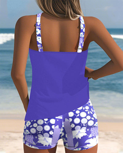 SABRINA | Costume da Bagno Due Pezzi con Vestibilità Comoda e Stile Floreale da Spiaggia