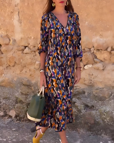 Nathalie | Midi-Kleid im Vintage-Stil mit moderner Eleganz