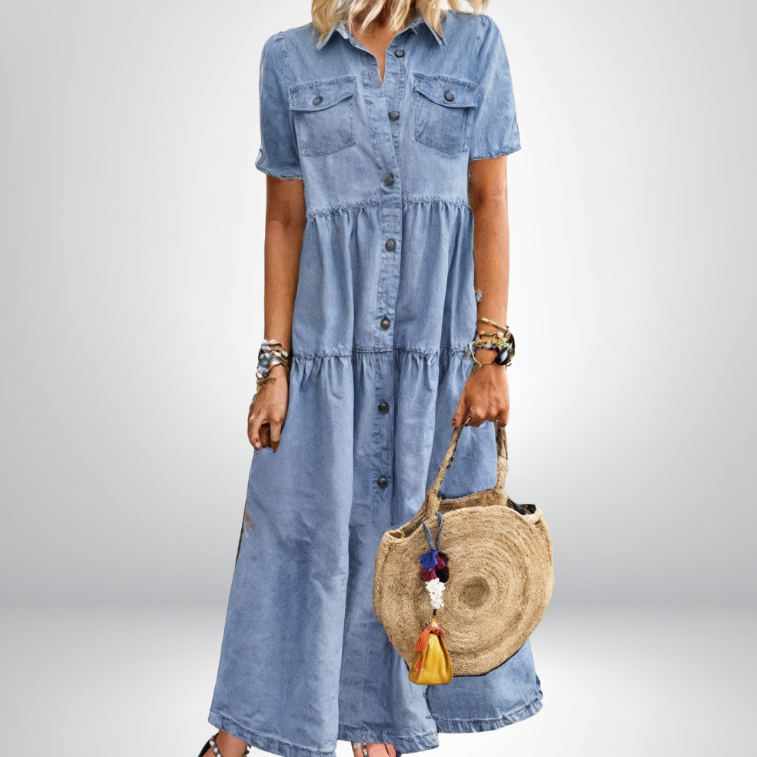 Florence – Weiches Kleid mit Knöpfen