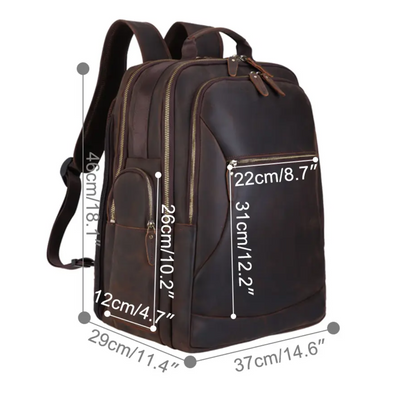 Provo™ - Lederrucksack mit großem Fassungsvermögen