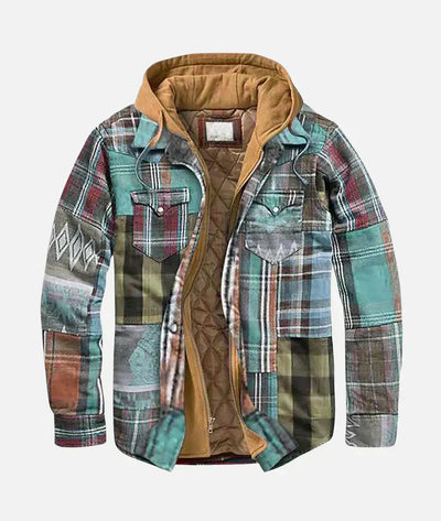Alain – Patchwork-Jacke mit Karomuster