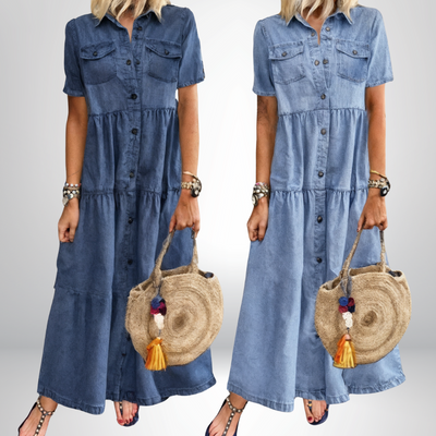 Florence – Weiches Kleid mit Knöpfen