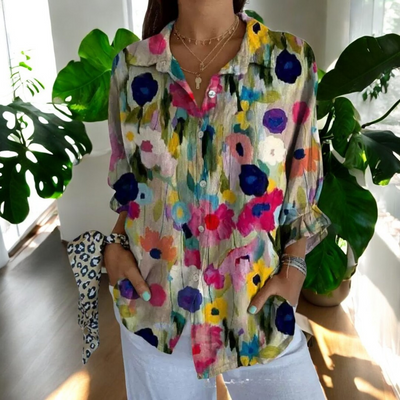 Talia™ - Vintage-Bluse mit Blumendruck