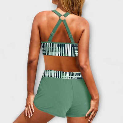 Leonie™ - Gerippter Bikini mit hoher Taille