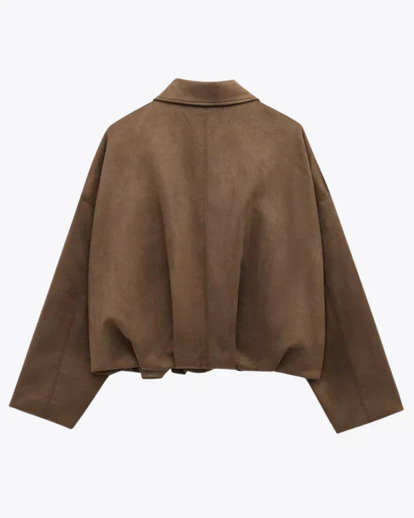 Luna™ – Faux Suede Bomber Jacket