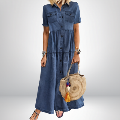 Florence – Weiches Kleid mit Knöpfen