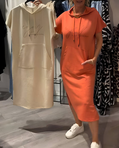 Saskia™ - Lässiges Hoodie-Kleid
