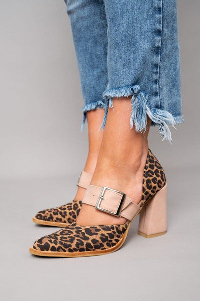 Avano™ - Leopardenmuster-Sandalen aus Wildleder mit stabilem Absatz