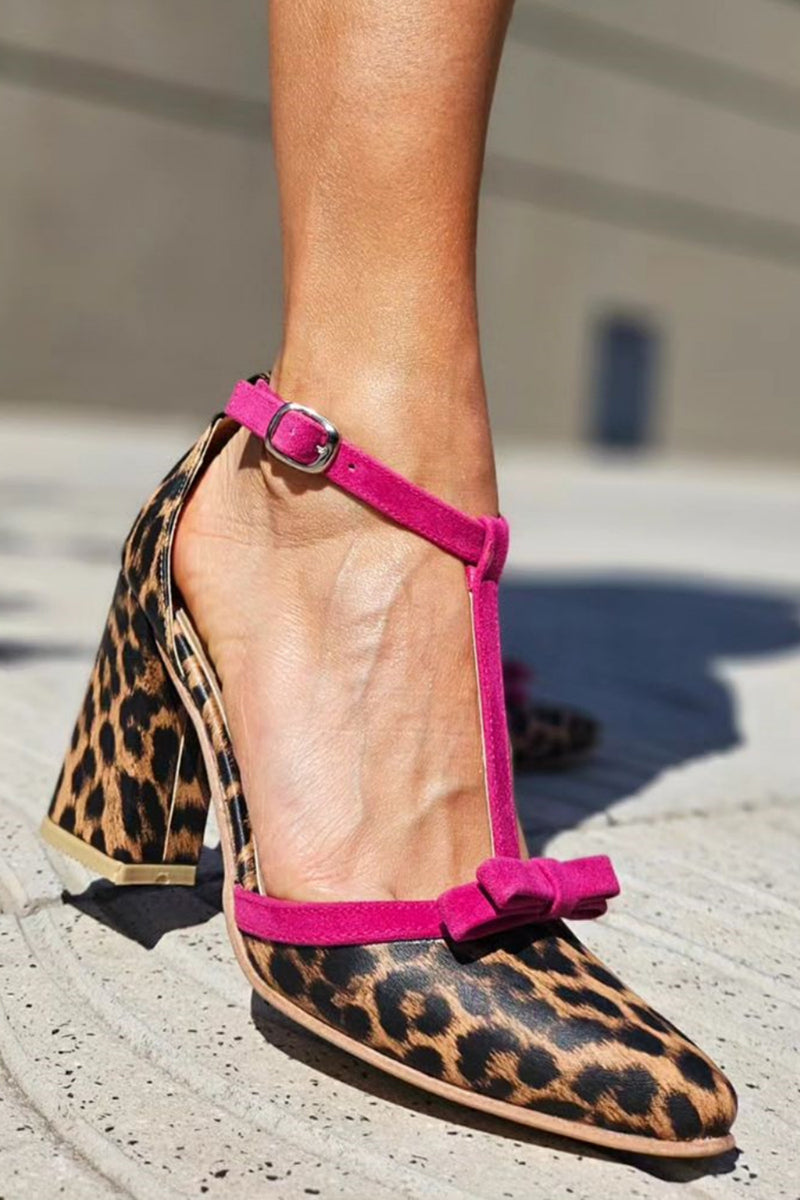Beauu™ - Sandalen mit grünem Leopardenmuster und farbigen Details