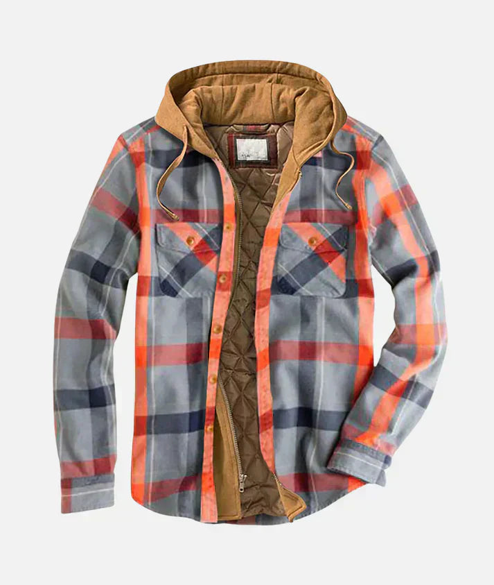 Alain – Patchwork-Jacke mit Karomuster