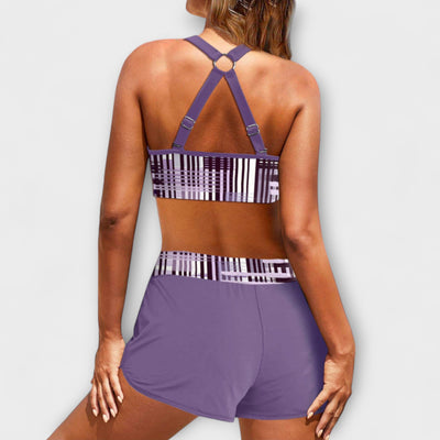 Leonie™ - Gerippter Bikini mit hoher Taille