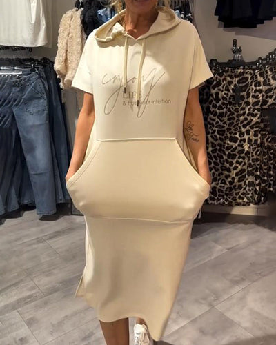 Saskia™ - Lässiges Hoodie-Kleid