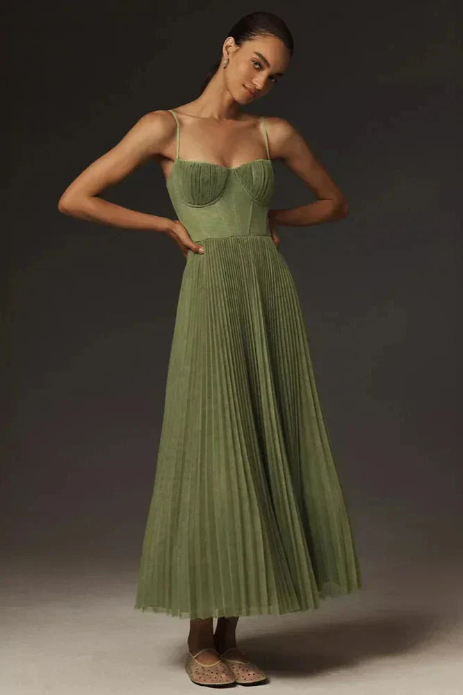 Isabella™ - Plissé Tüll Midi-Kleid