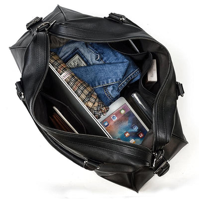 Schwarze Leder-Handtasche | AALBORG