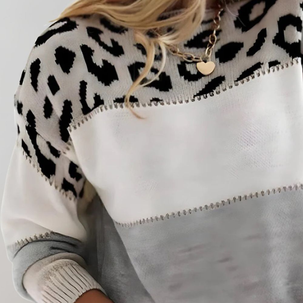 Charlene | Leopardenmuster Freizeitpullover