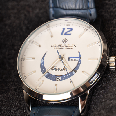 Elegante Luminous Uhr mit Mondphase