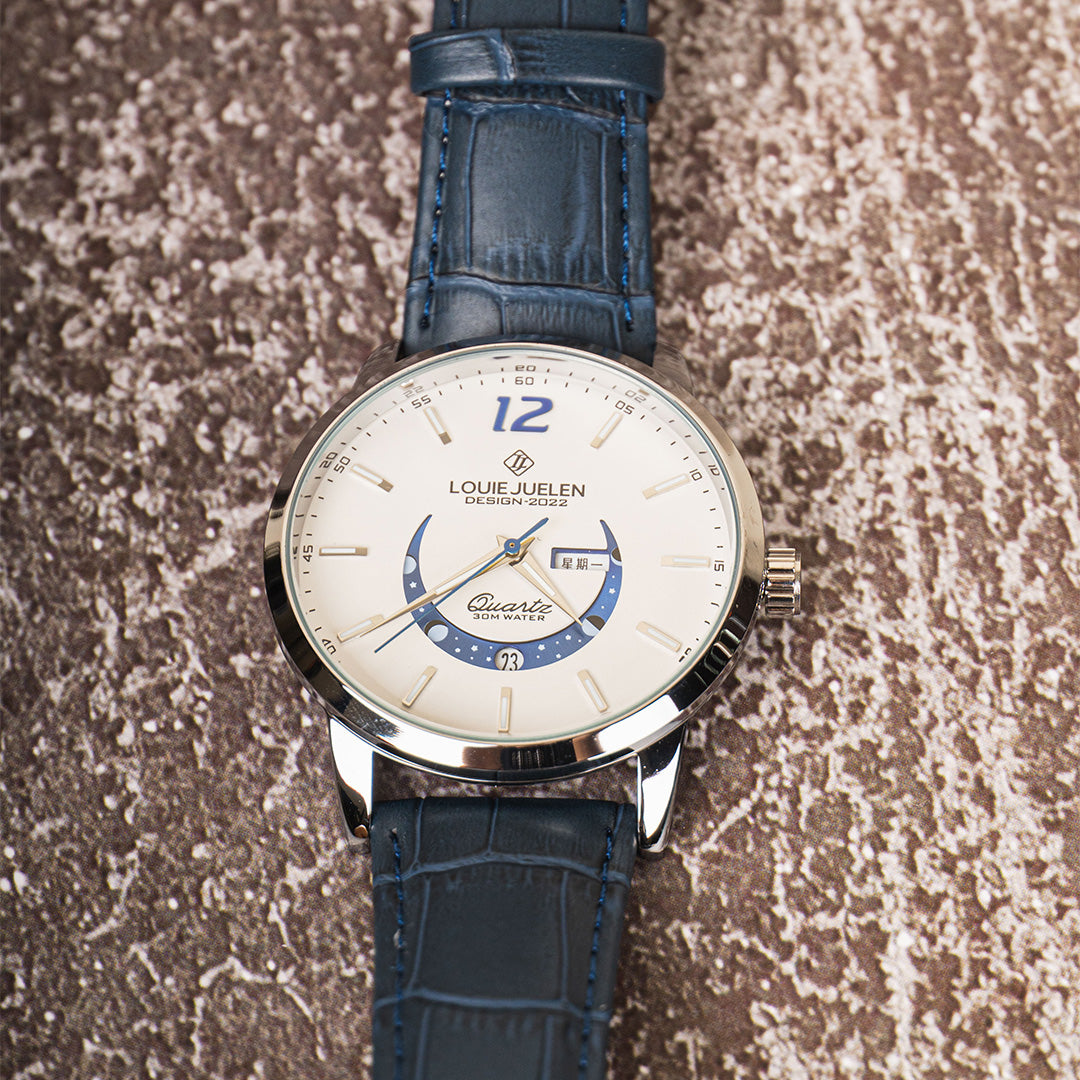 Elegante Luminous Uhr mit Mondphase
