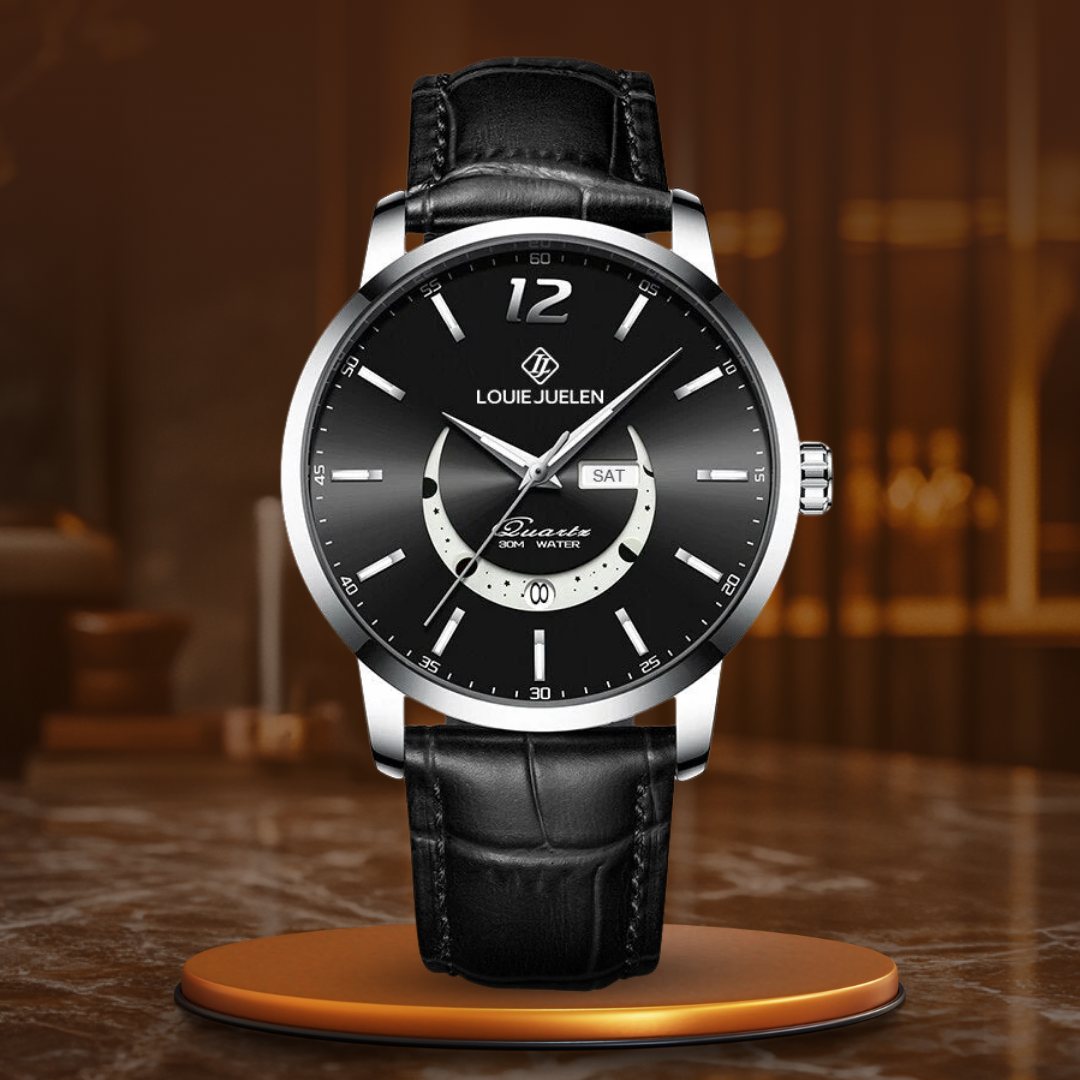 Elegante Luminous Uhr mit Mondphase