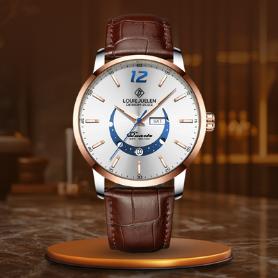 Elegante Luminous Uhr mit Mondphase
