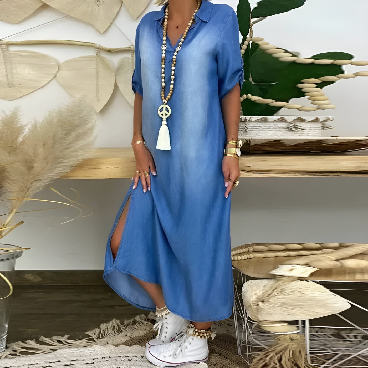 Ella – Kleid mit V-Ausschnitt