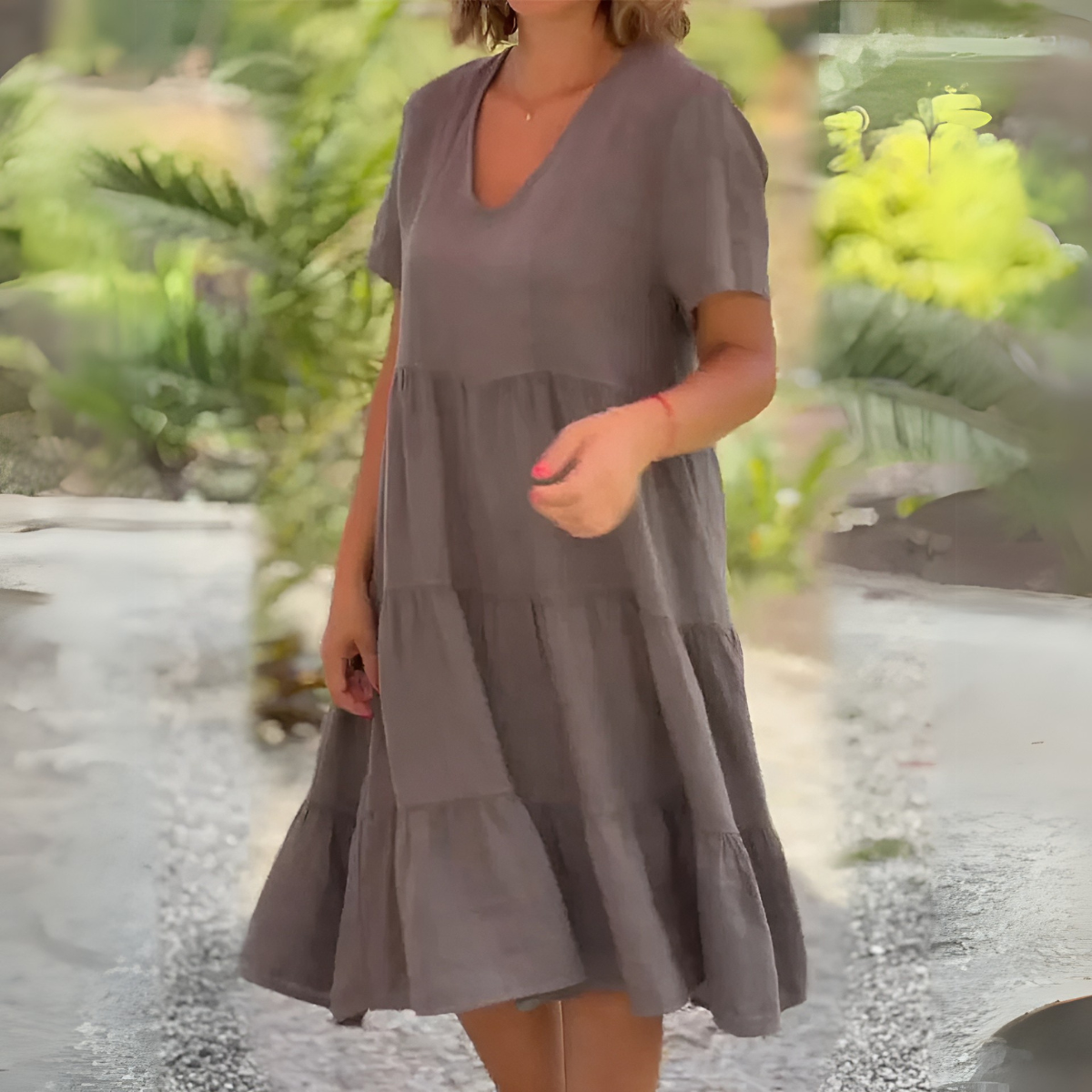 Luce | Müheloses V-Ausschnitt-Kleid für Arbeit & Wochenende