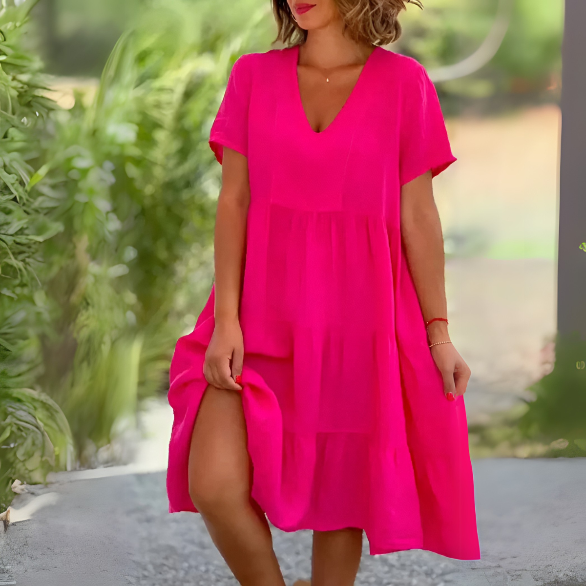 Luce | Müheloses V-Ausschnitt-Kleid für Arbeit & Wochenende