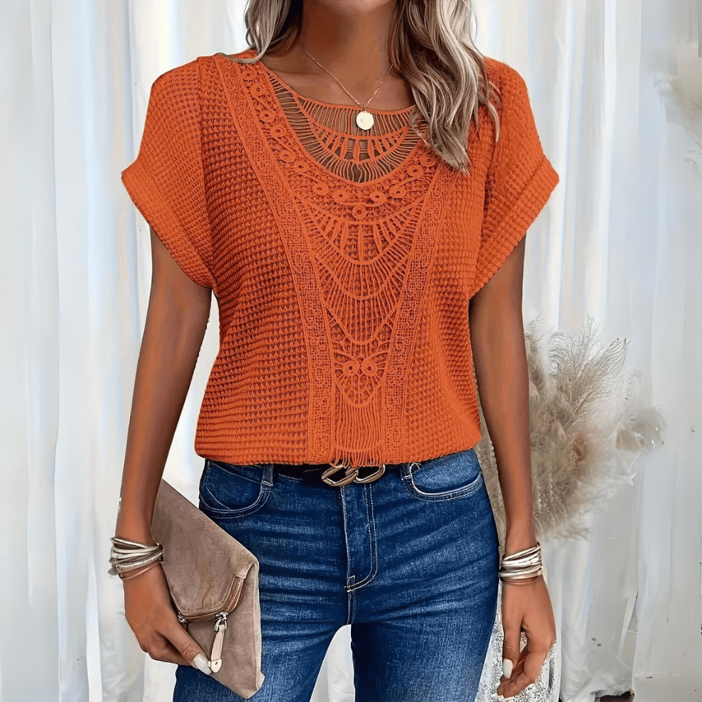 Elegante Bluse im Ibiza-Stil