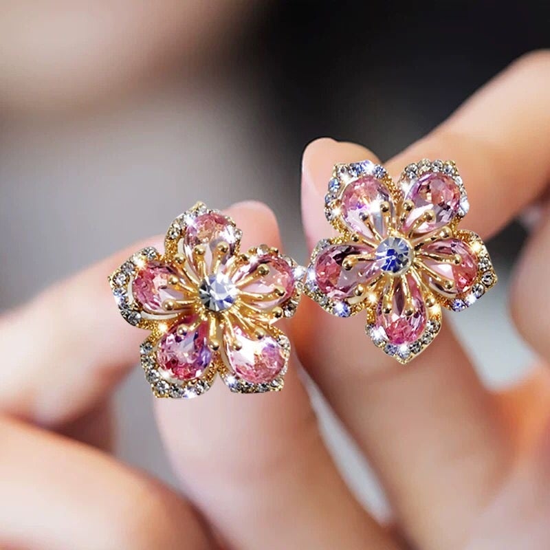 Elegante multicolore Silberohrringe mit Kristallen – Für einen außergewöhnlichen Stil