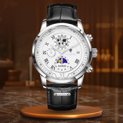 Chronographen-Uhr aus Premium-Leder