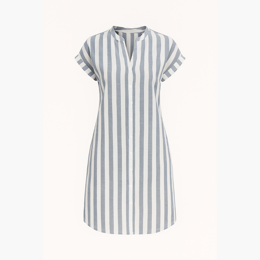 Martine - Elegantes gestreiftes Hemdkleid