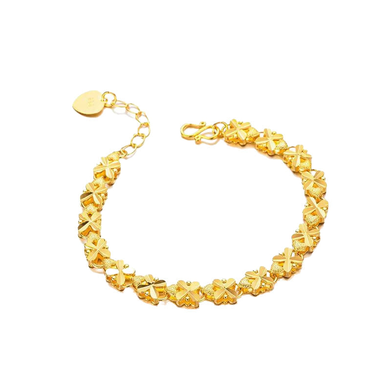 Elegantes Vintage-Goldarmband mit bezaubernder Margerite