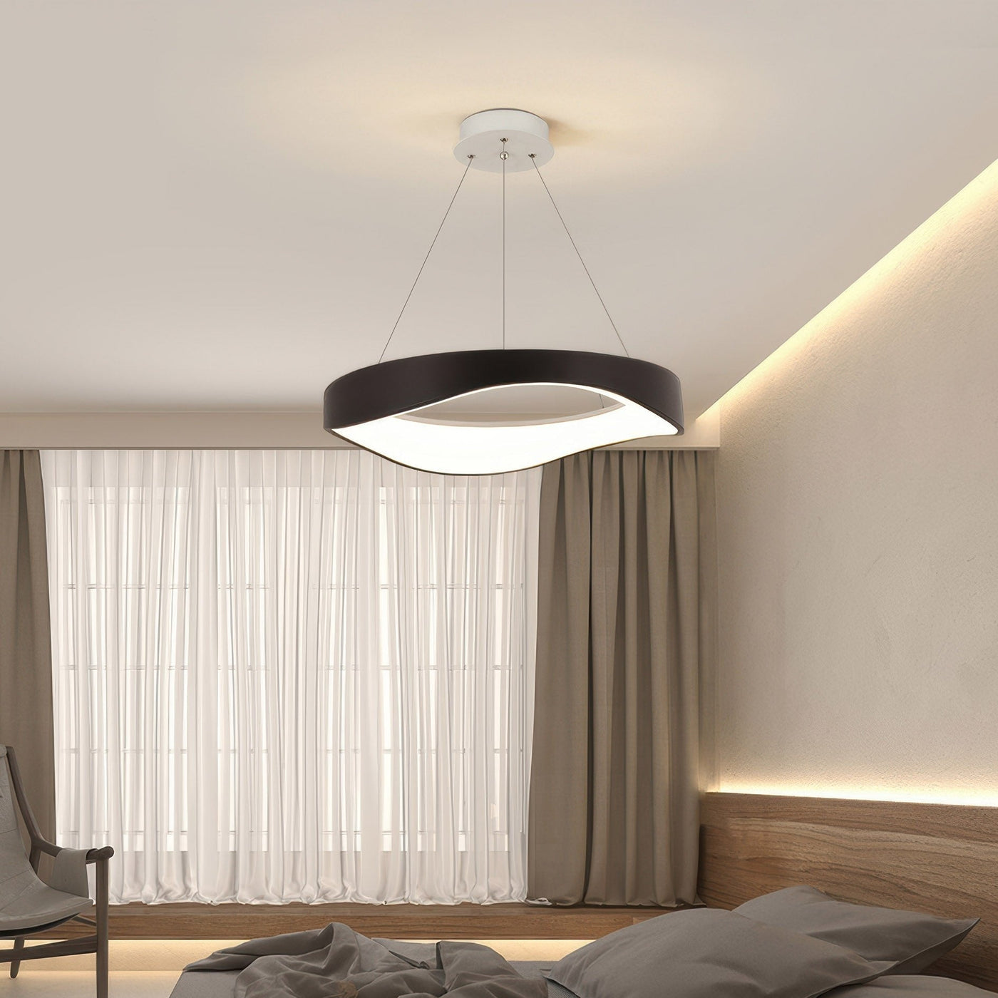 Moderne runde LED-Pendelleuchte für vielseitige Innenbeleuchtung