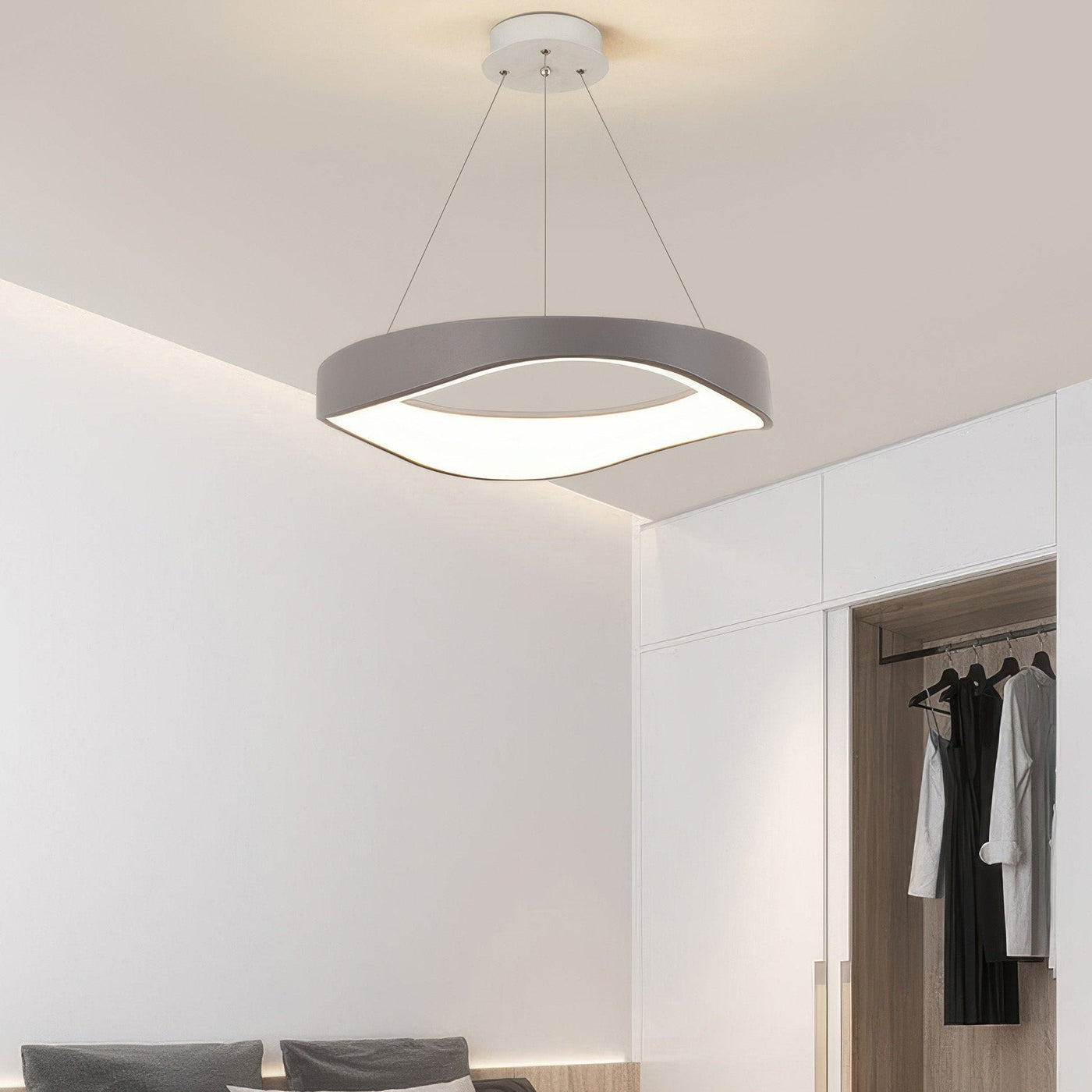 Moderne runde LED-Pendelleuchte für vielseitige Innenbeleuchtung