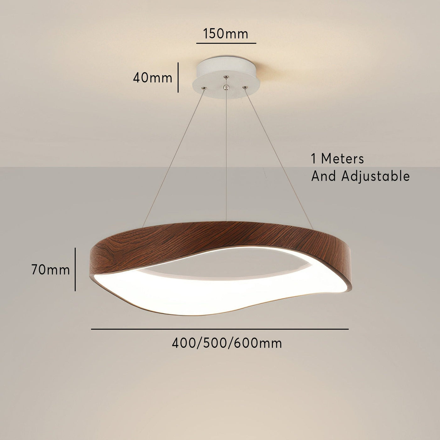 Moderne runde LED-Pendelleuchte für vielseitige Innenbeleuchtung