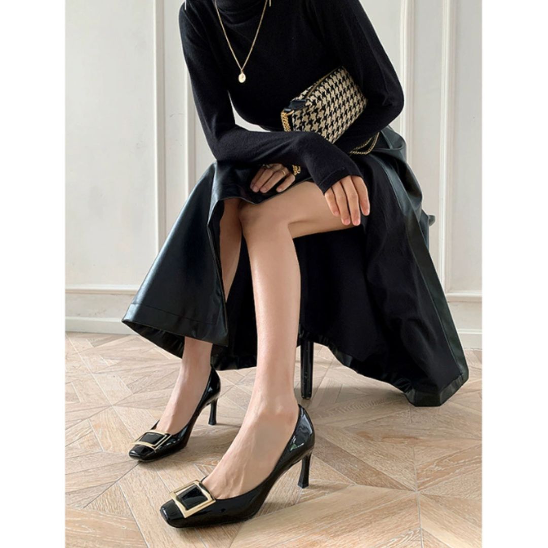 Teona™ - Elegante Sandalen mit quadratischer Spitze und mittelhohem Absatz