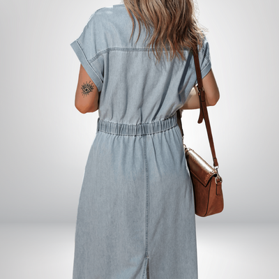 Olivia – Elegantes Kleid mit kurzen Fledermausärmeln