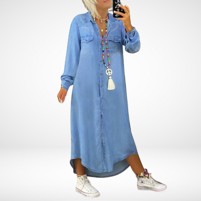 Sophie – Langärmligen Maxikleid