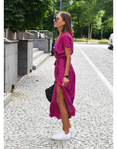 Suzanne™ - Elegantes V-Ausschnitt-Kleid