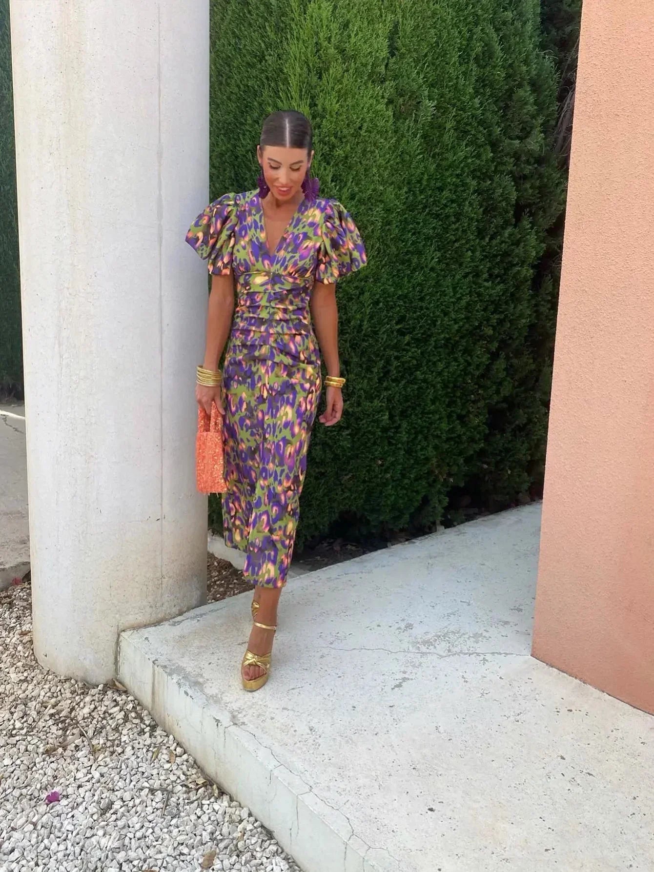 Clara™ - Lebendiges Kleid mit Puffärmeln