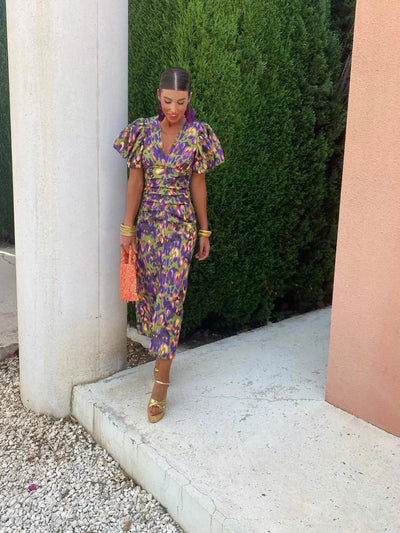 Clara™ - Lebendiges Kleid mit Puffärmeln