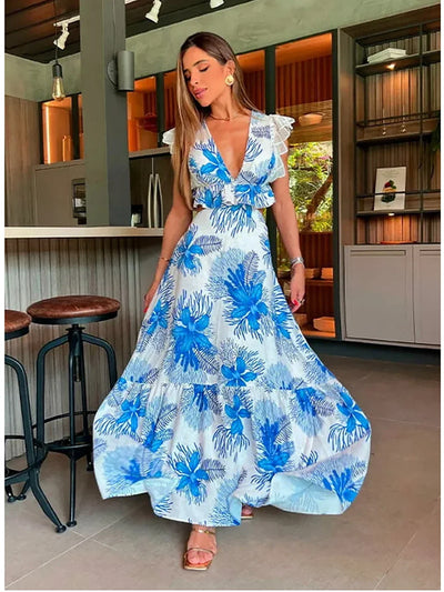 Greta - Trendiges ärmelloses Maxikleid aus Spitze