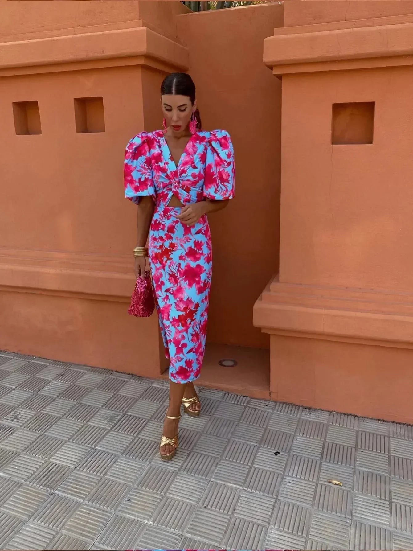 Clara™ - Lebendiges Kleid mit Puffärmeln