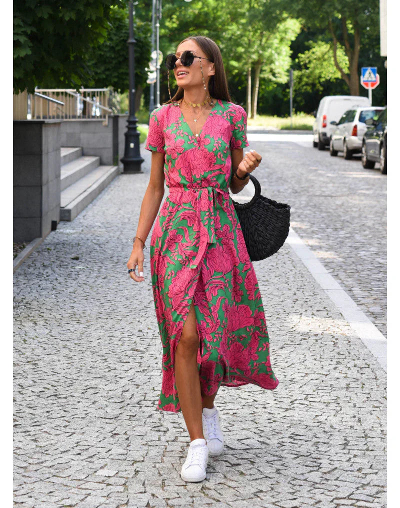 Suzanne™ - Elegantes V-Ausschnitt-Kleid